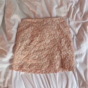 Pink mini skirt